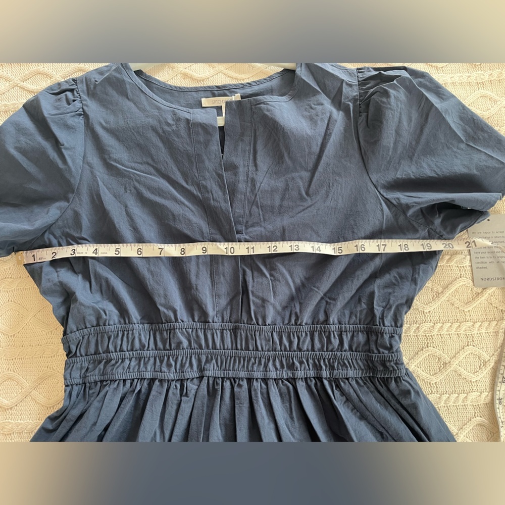 Stitchdrop Designer Navy Cotton Women's Mini Dress Size Large - Picture 15 of 15